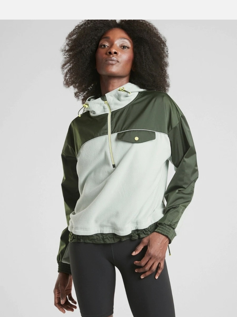 Athleta Zion Micro-fleece 1/2 Zip Utility Windbreaker